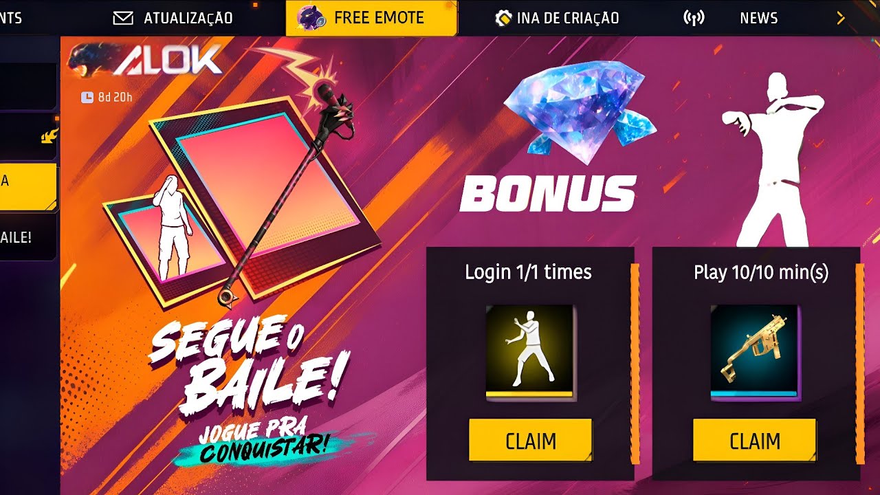 CLAIM ✅ FREE EMOTE 🕺🗣️ NEW EVENT FF 🤯 FREE REWARDS 🤑 NOOB TO PRO ACCOUNT 💎 GARENA FREE FIRE 🔥🔥 