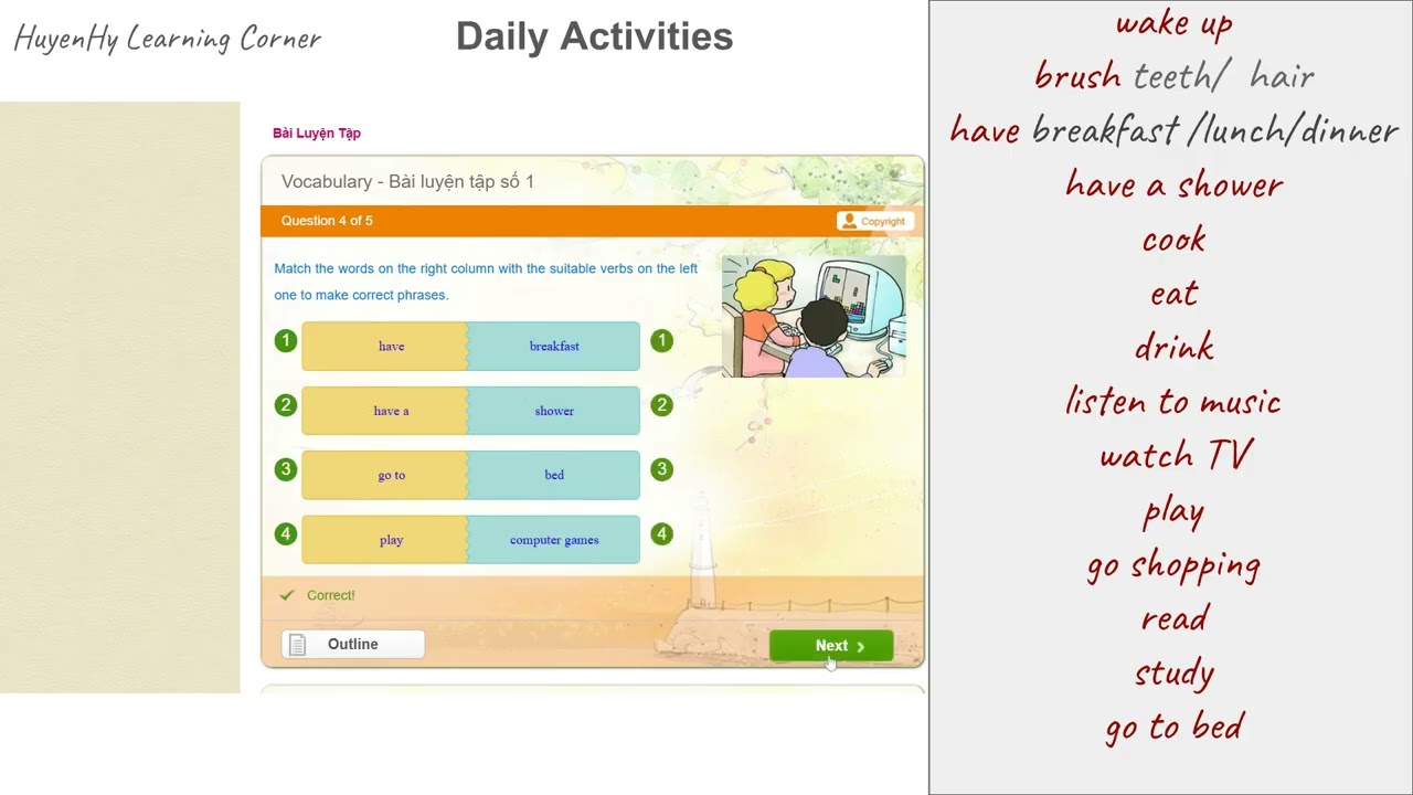Basic 4b Practice vocabularies