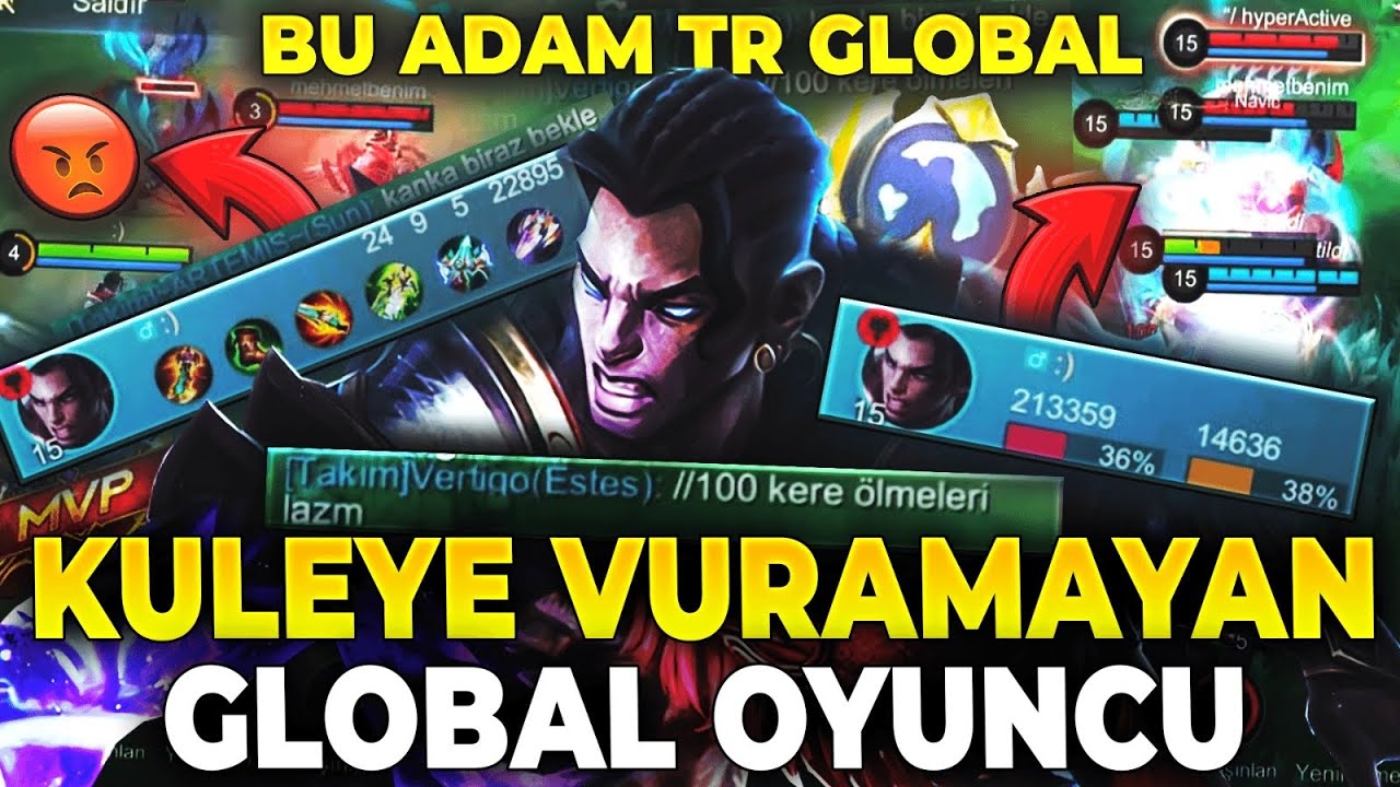 BASEYE VURMAYI BİLMEYEN ADAM TR KASMIŞ :D Brody 1vs9 Jin | Mobile Legends
