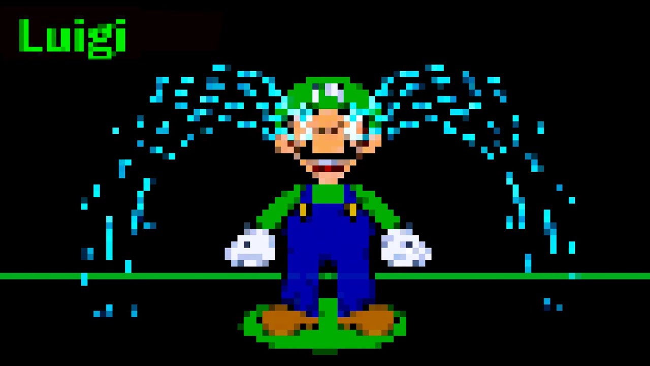 Crying Mario Characters (8-bit Sound) Pixel Style animation