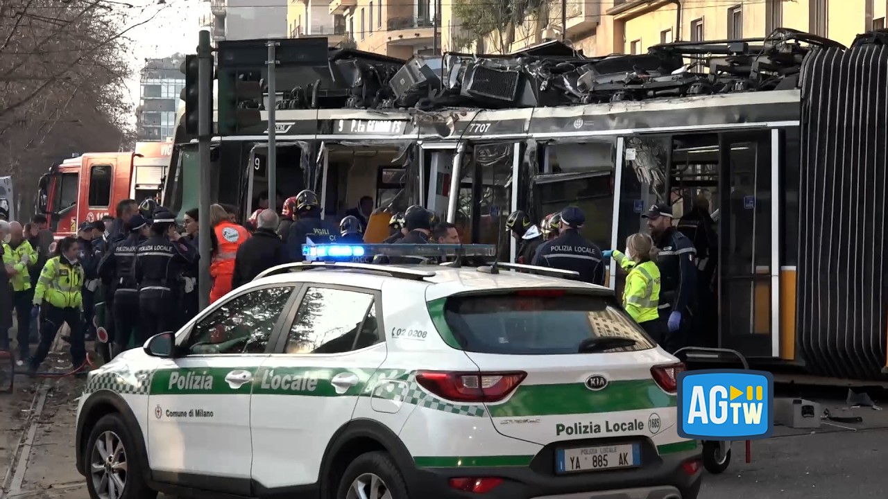 Milano, deraglia il tram 9 in viale Vittorio Veneto: un morto, un ferito grave e 38 feriti