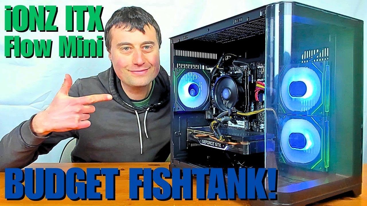 iONZ ITX Flow Mini Dual Chamber Fish Tank PC Case Unboxing, Overview & Build