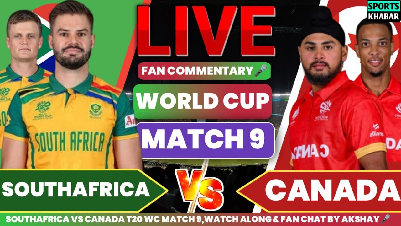 🔴Sa vs Can T20 WC Match 9 Sa BAT | Southafrica vs Canada Live Watch Along&nbsp;& Fan Chat by Akshay 🎤