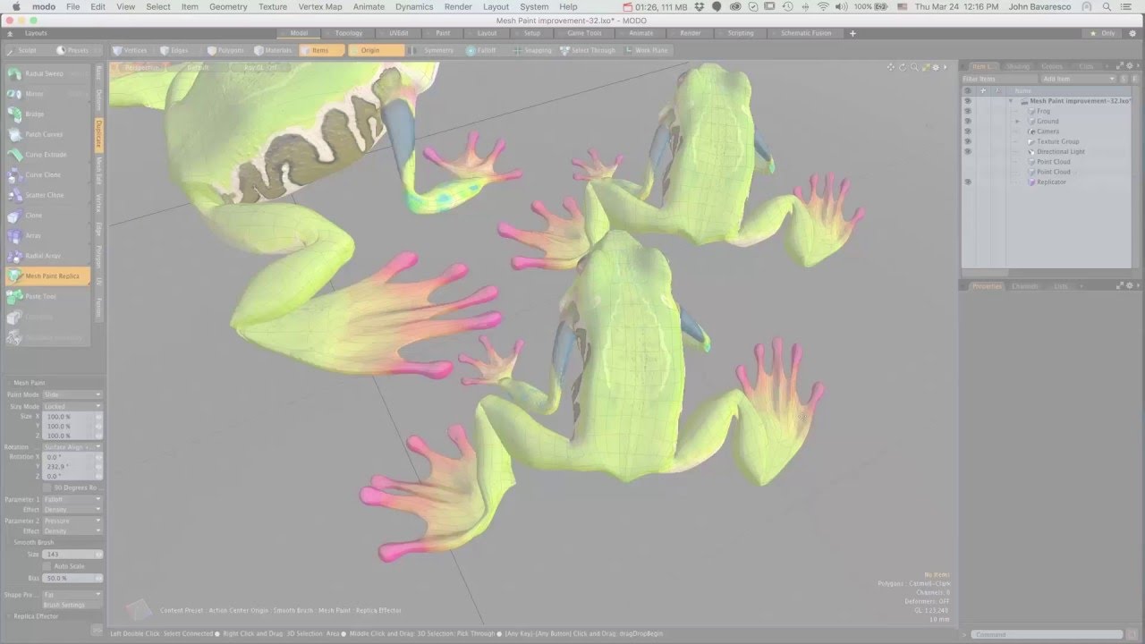 MODO 10 Quick Clip -- Mesh Paint Enhancement