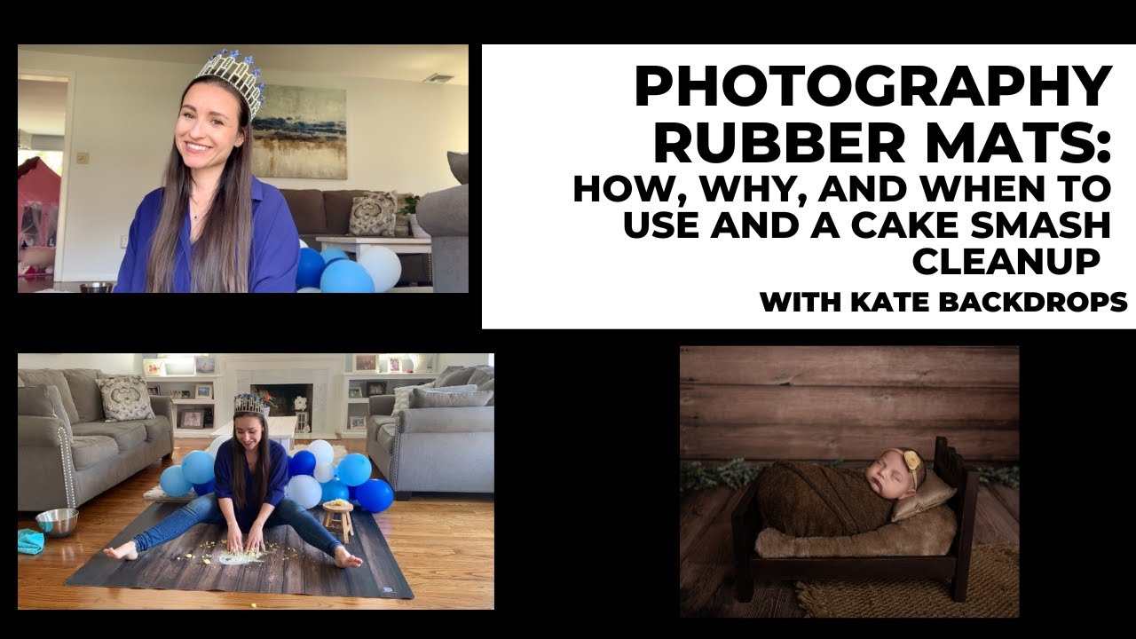 How and Why to use Rubber Mats for Photography : Cake Smash Clean Up BTS