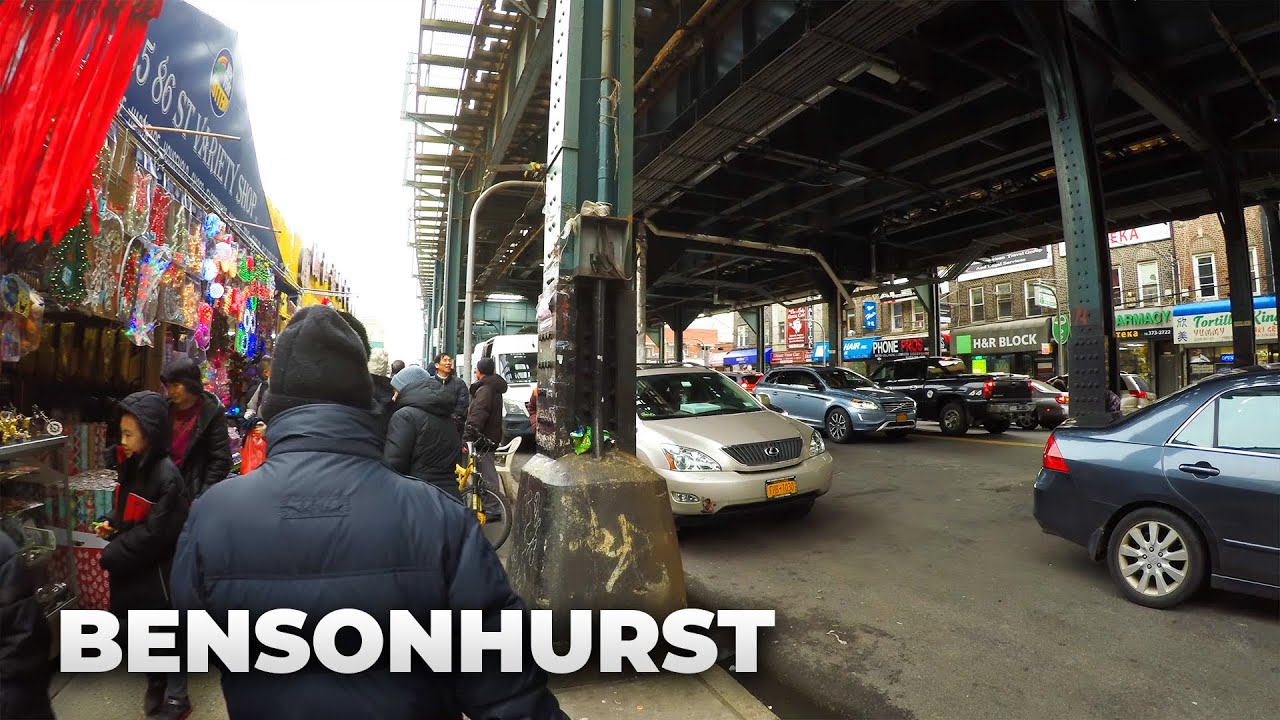 ⁴ᴷ Walking Tour of Bensonhurst, Brooklyn, NYC - 86th Street from 18th Avenue to Stillwell Avenue