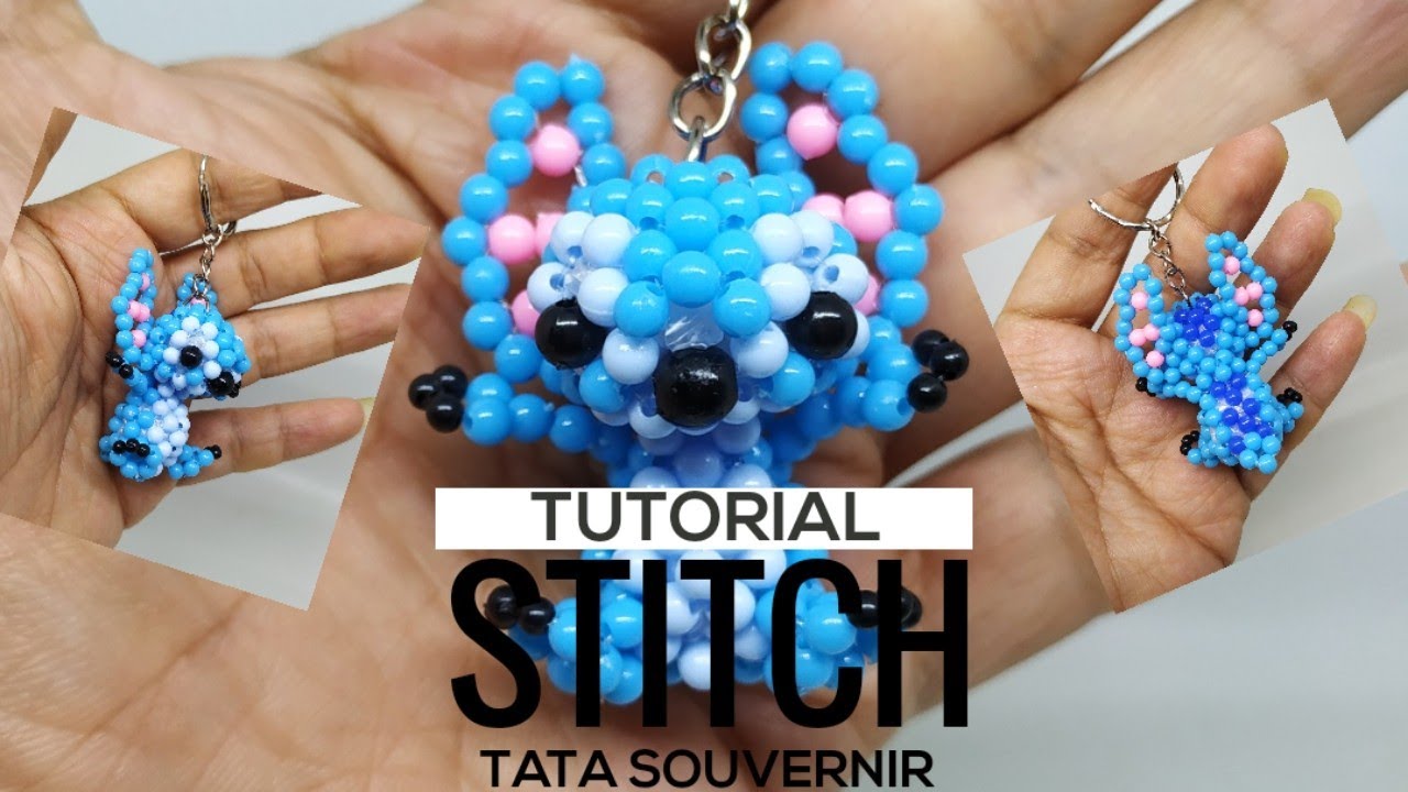How to Beads Stitch Keychain/DIY Keychain/Tutorial Keychain From Beads/Kerajinan Manik