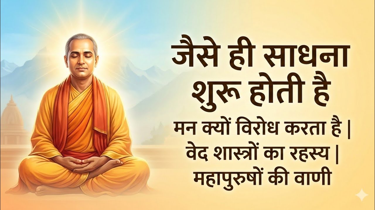 जैसे ही साधना शुरू होती है/मन क्यों विरोध करता है/परम पूज्य सतगुरु श्री हंस महाराज की बाणी//