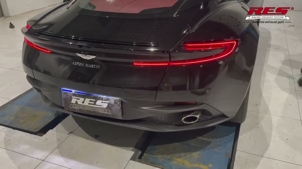 Aston Martin DB11 upgrade with RES Exhaust Titanium valve catback exhaust system sound check