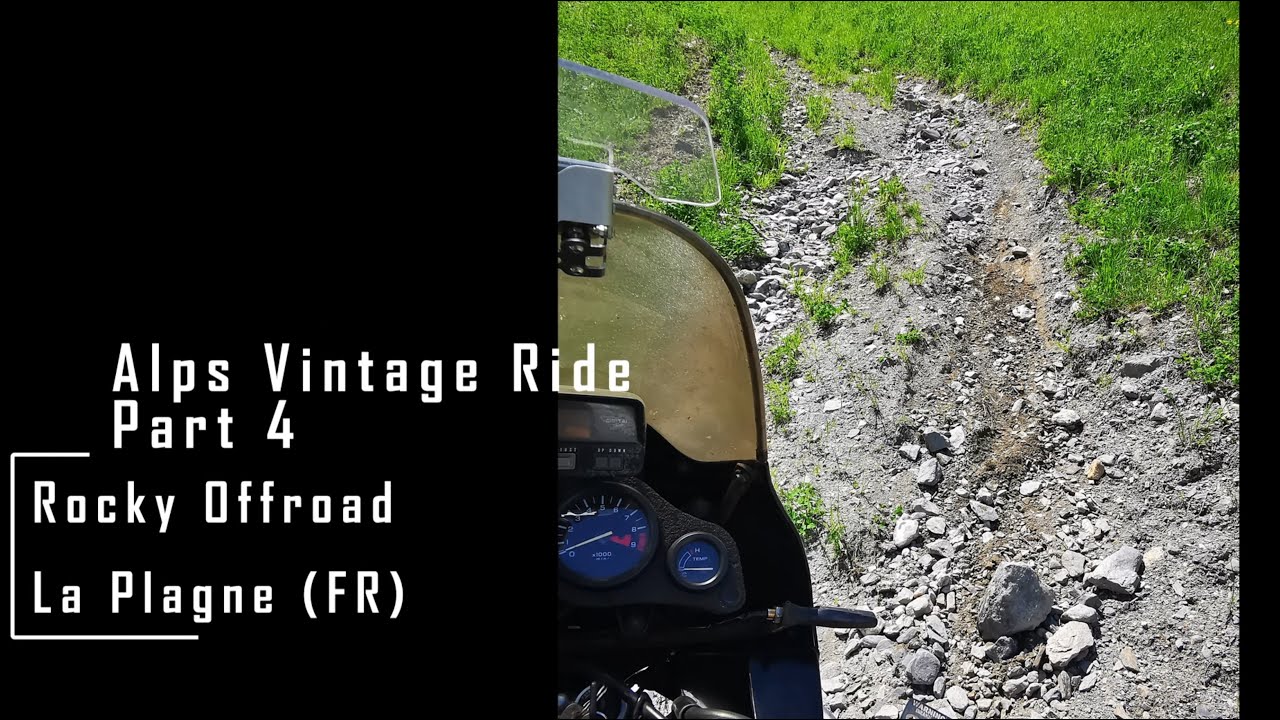 Alps Vintage Ride Africa Twin XRV 750 Part 4 Rocky Steep OFFroad ! La Plagne