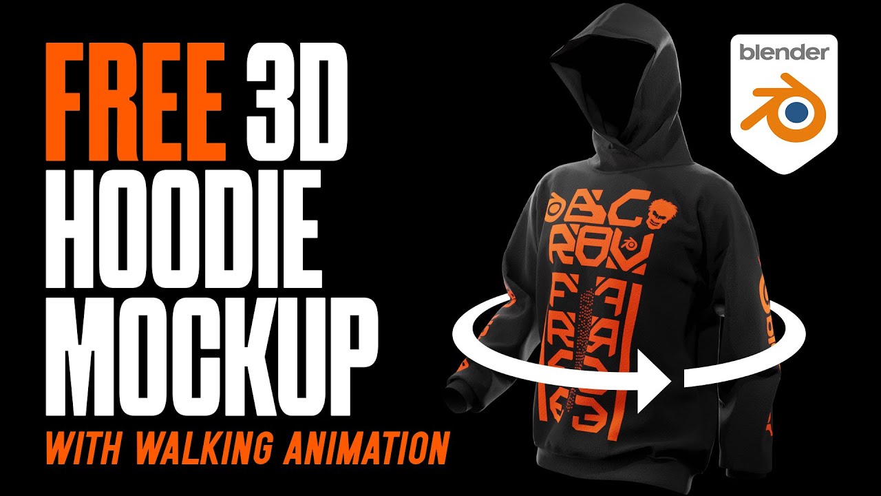 БЕСПЛАТНЫЙ 3D-макет толстовки с капюшоном | Урок по Blender3D