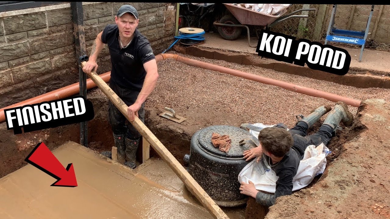 NOW ITS LOOKING LIKE A KOI POND WHAT A DAYS WORK!!! #Part27 of my new dream koi pond