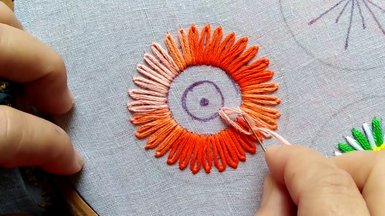 Beautify your dress with 7 Hand Embroidery flowers,Embroidery,Secrets of Embroidery-62, 