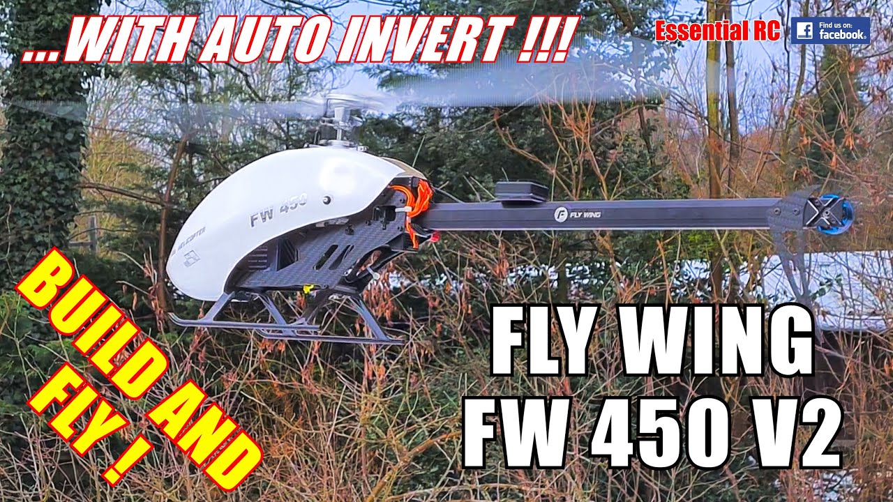 CRAZY RC HELI AUTO INVERTS !!! UNBOX, BUILD and FLY !!! FLY WING FW450 V2 3D RC HELICOPTER