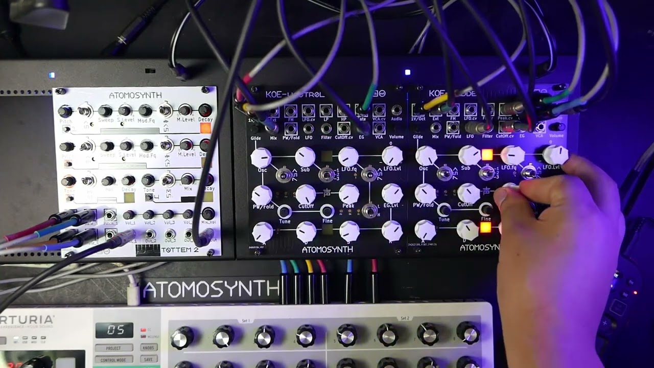 AtomoSynth Koe Ladder + Koe Vactrol Jam!!
