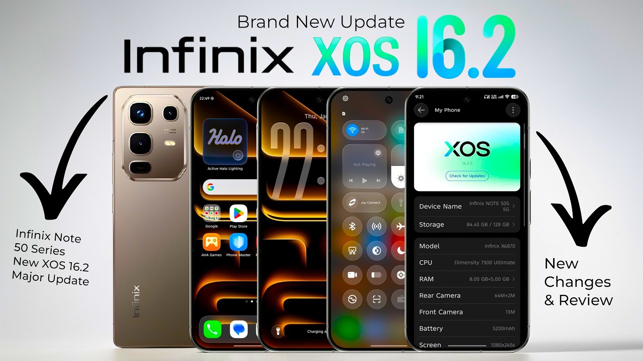 Новое обновление Infinix XOS 16 для серий Infinix Note 50 и GT 30 | Обзор и изменения XOS 16.2