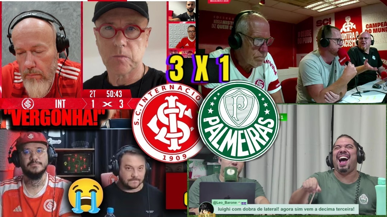 REAÇÕES Dos Torcedores Rivais – PALMEIRAS 3x1 INTERNACIONAL  BRASILEIRÃO 2026 – BALDASSO Com Medo