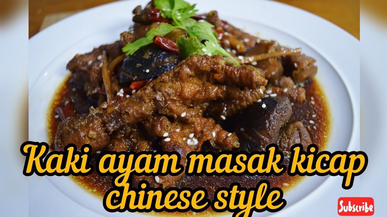 Kaki ayam cendawan masak kicap chinese style