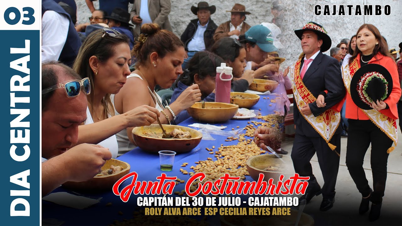 JUNTA COSTUMBRISTA (Cajatambo 2023) Capitán del 30 de Julio 2023 | ROLY ALVA Y ESP CECILIA REYES - 3