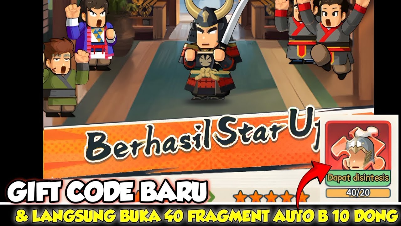 Gift Code Terbaru Langsung Buka 40 Fragment Auto B10 Dong Ni Jendral || Go Go Samkok Tips Terbaru