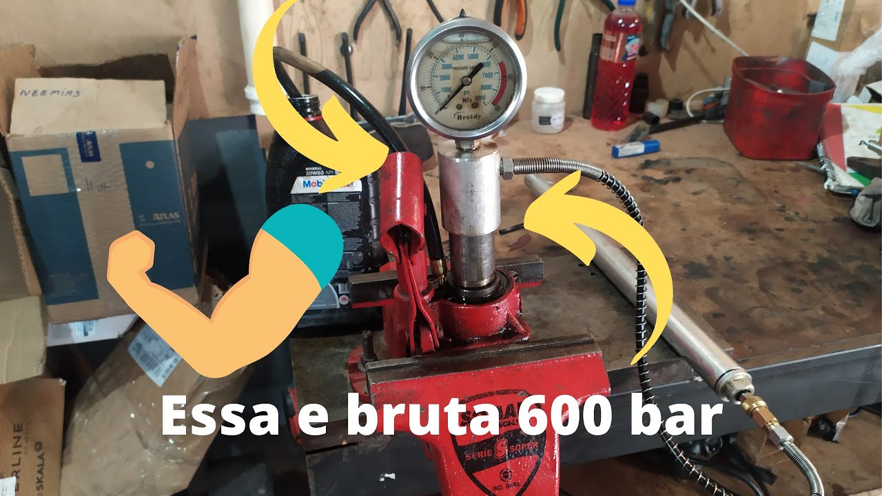 Teste hidrostático em cilindro como eu faço. segurança em primeiro lugar