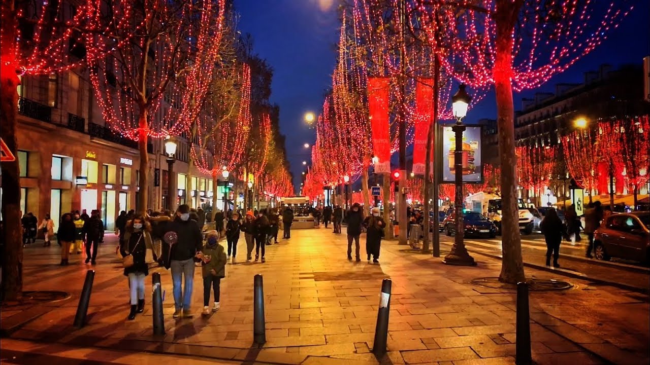🇫🇷 live streaming in Paris (night walk in Champs-&Eacute;lys&eacute;es) 02/01/2021