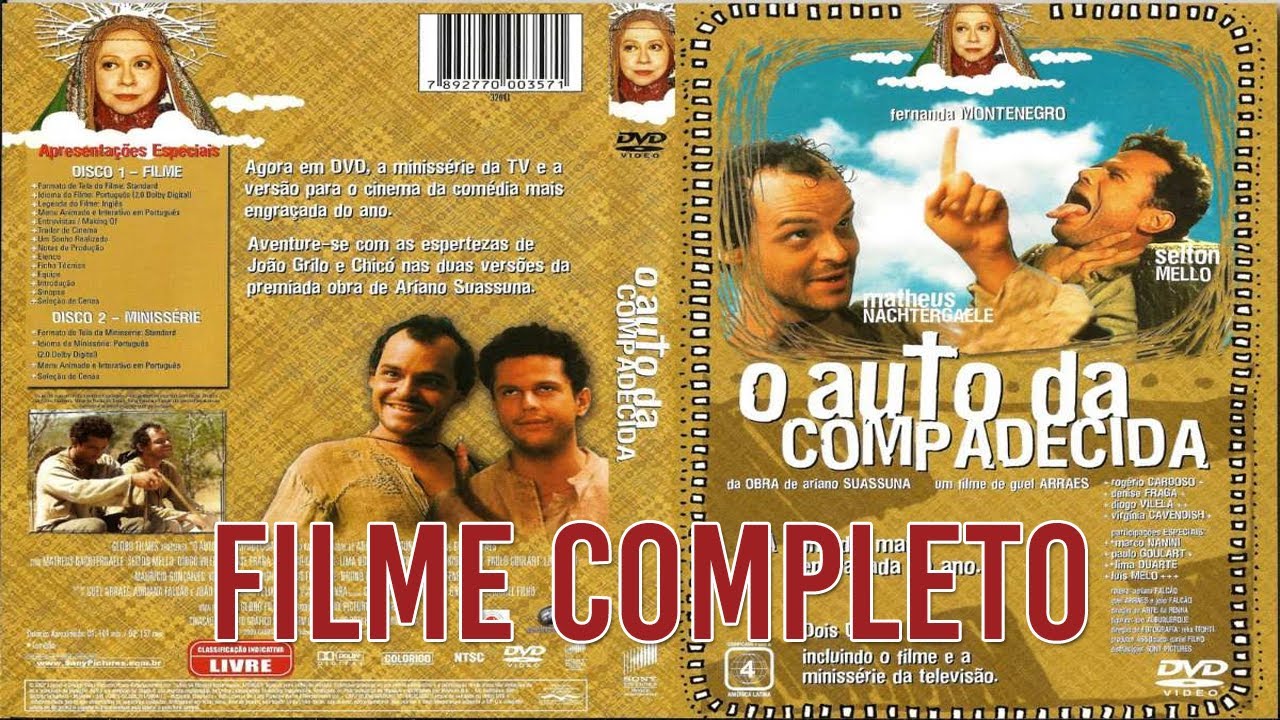 O AUTO da Compadecida   Filme Completo   Cinema Nacional JO&Atilde;O GRILO E CHIC&Oacute;  COM&Eacute;DIA FILME