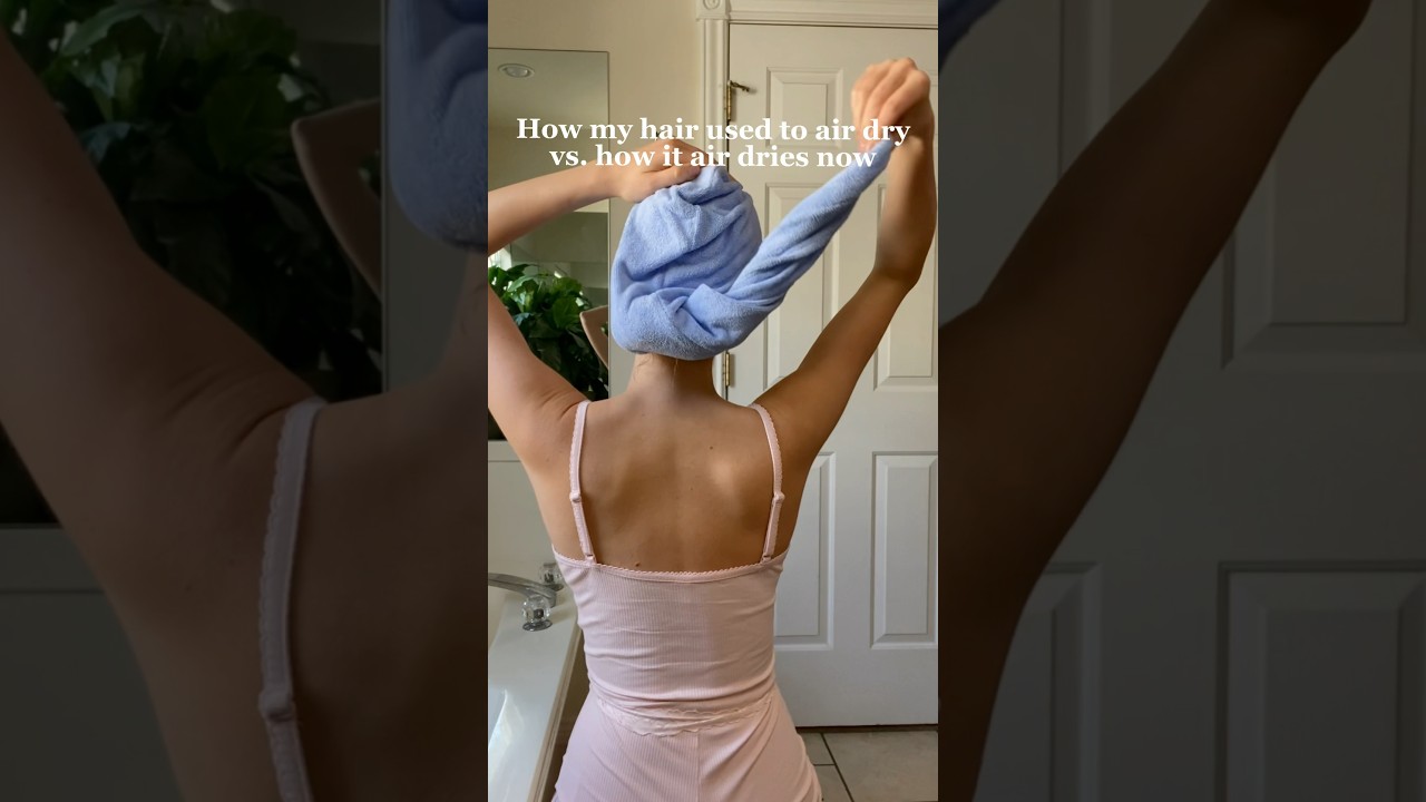 How my hair used to air dry vs now 🤍 