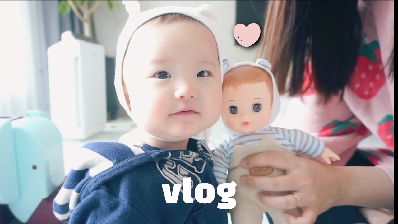 [육아 브이로그] 11개월 아기와 보낸 일주일 일상 👶🏻🍼/ 콩순이랑 친해지기🧸💕/ 연두가 개구리🐸 처럼 기어요(?) / 엄마 하는 건 다 따라하고픈 아기 / vlog