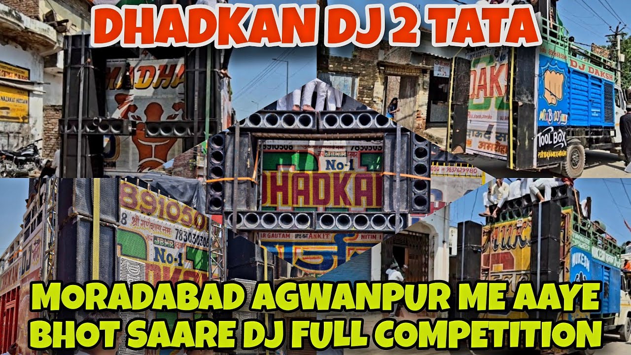 Dhadkan Dj Meerut 2 Tata 10 +10 Bass Agwanpur Moradabad Me aaye 30 se Jyada Dj System Hang Ho Gaya