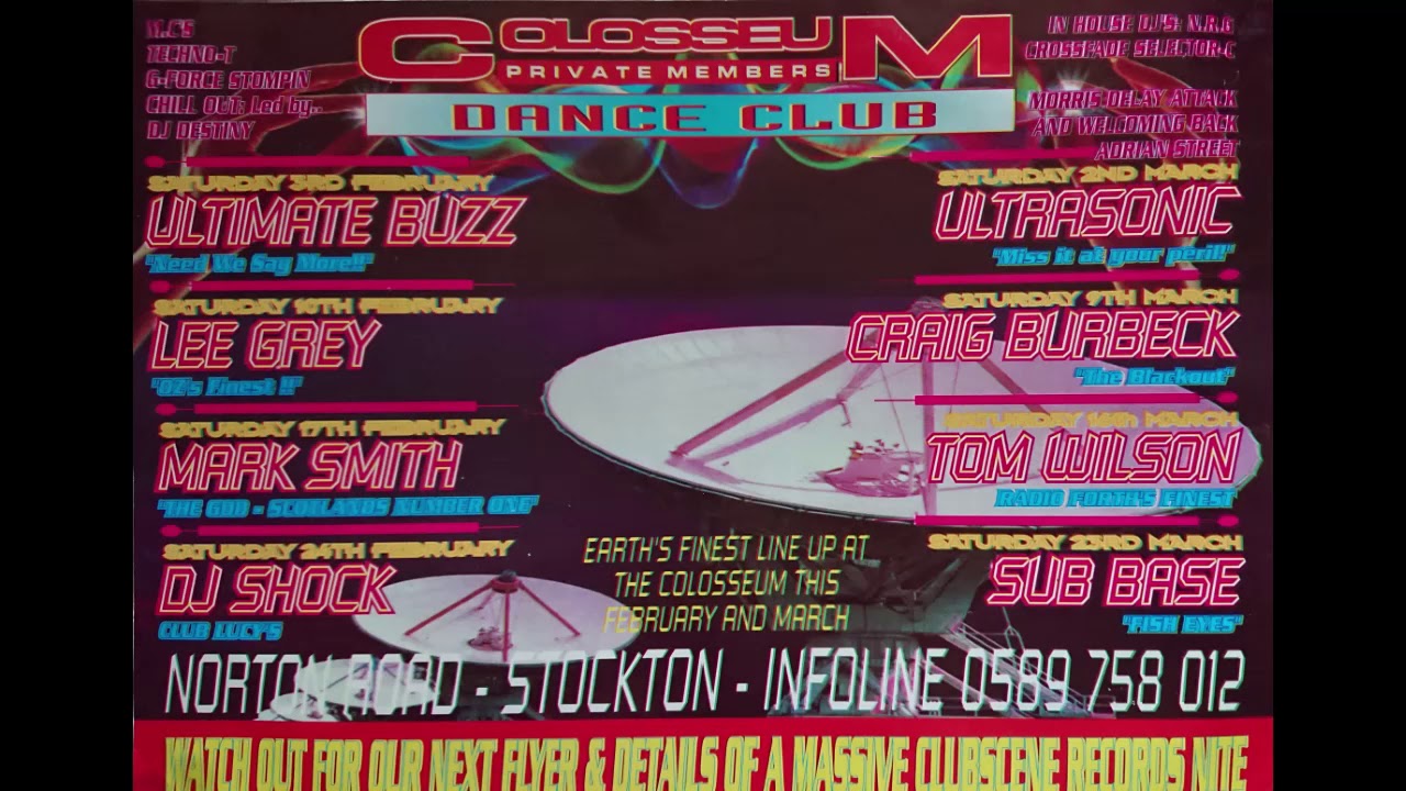 THE COLOSSEUM - DJ Marc Smith & DJ Crossfade / Mc Attack, Mc Stompin, Mc Techno T  (17/2/1996)