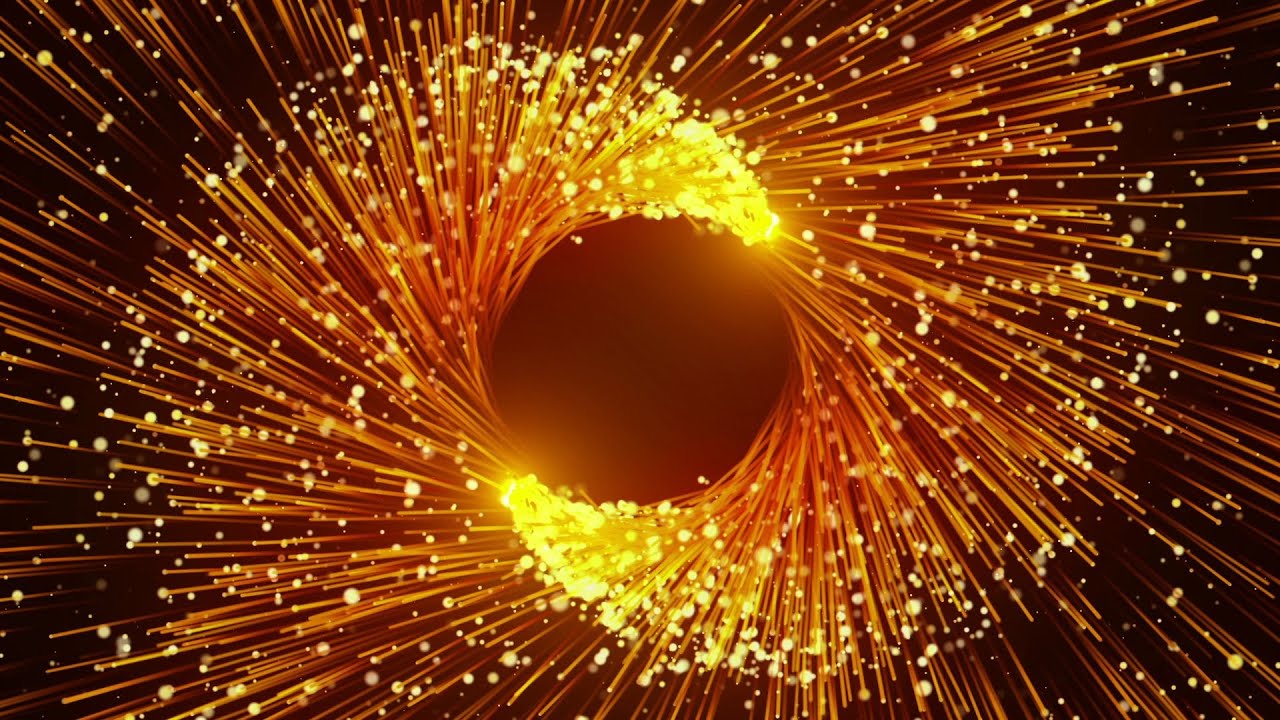 Golden Particle Swirl VJ Loop 4K - Free Video Background Loops, Intro Background, Particles, Glitter