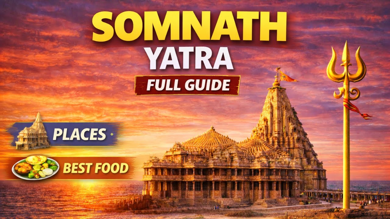 Somnath Jyotirlinga Yatra | Dwarka to Somnath via Porbandar & Madhavpur Beach | Travel & Food Guide