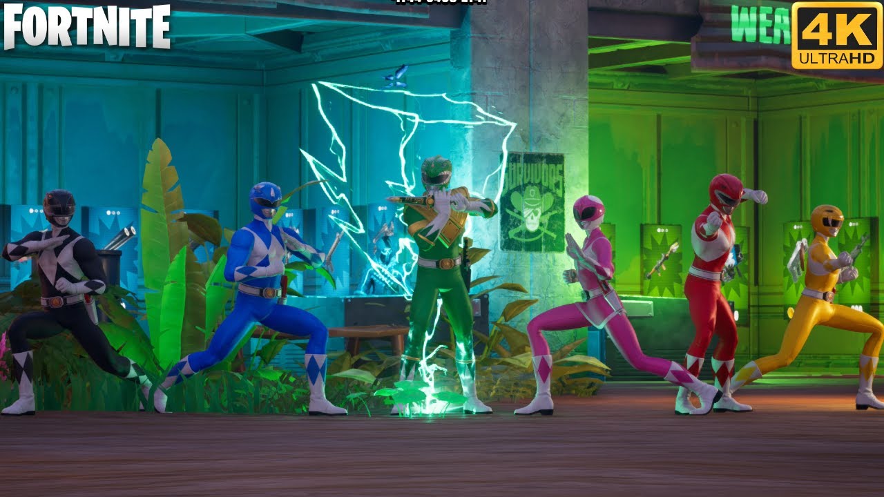 POWER RANGERS SIX STACK BLITZ ROYALE (Green Ranger Gameplay) - Fortnite (4K 60FPS)