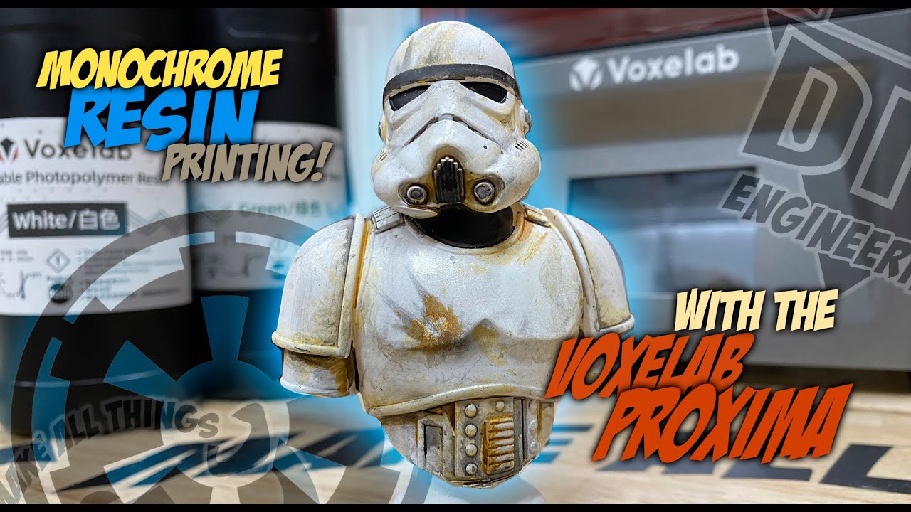 Airbrushing a Monochrome 3D Printed Resin Figurine with the Voxelab!