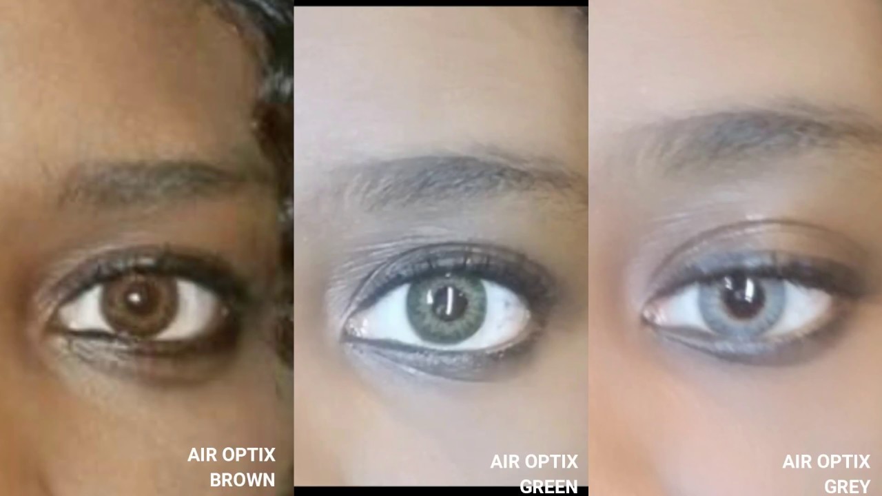 Try•On: Air Optix Colors on Darkskin&Darkeyes👀