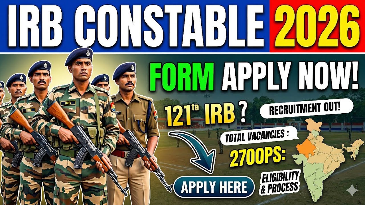 IRB CONSTABLE APPLY 2026 ( FORM APPLY) कैसे करें IRB CONSTABLE/ GD / FIRE MAN 