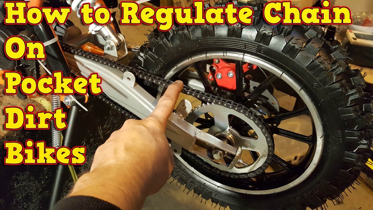 How to Regulate Chain on Pocket Bikes 49cc - 50cc Dirt Bikes, Mini Motos
