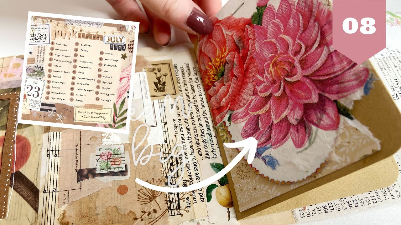 Adding an envelope insert to my accordion journal! | #JunkJournalJuly 2023 | Day 8