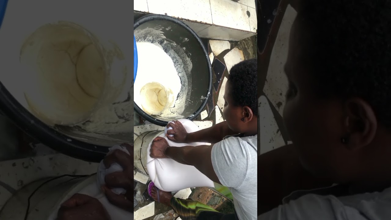 The Squeezing process of making fufu episode 5 #fufu #swallow #cooking #food