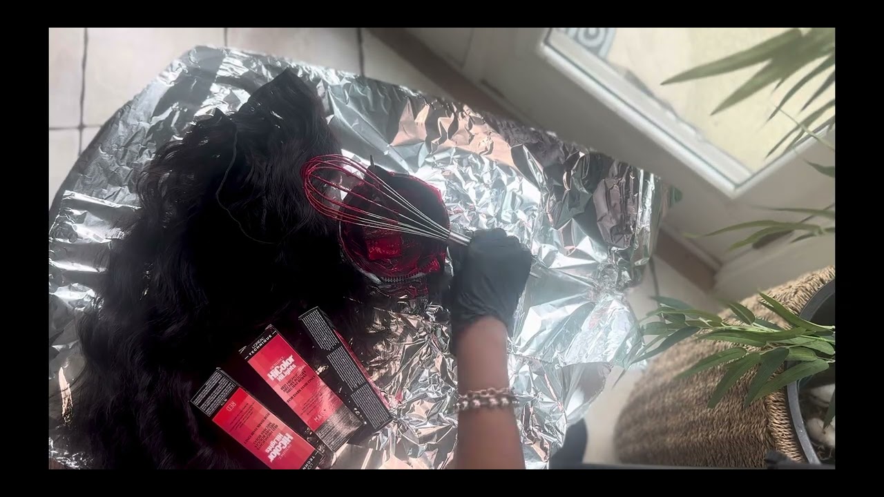 How to dye Raw Single Donor (RSD) bundles Red using NO BLEACH!  #bundles #dye #red