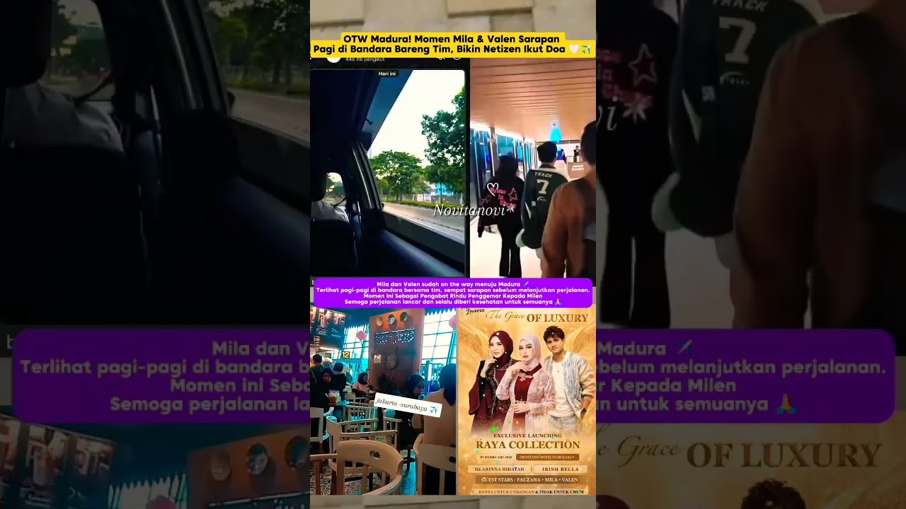 Mila dan Valen sudah otw sampe bandara mau terbang ke Surabaya,safe flight #da7 #mila #valen #milen