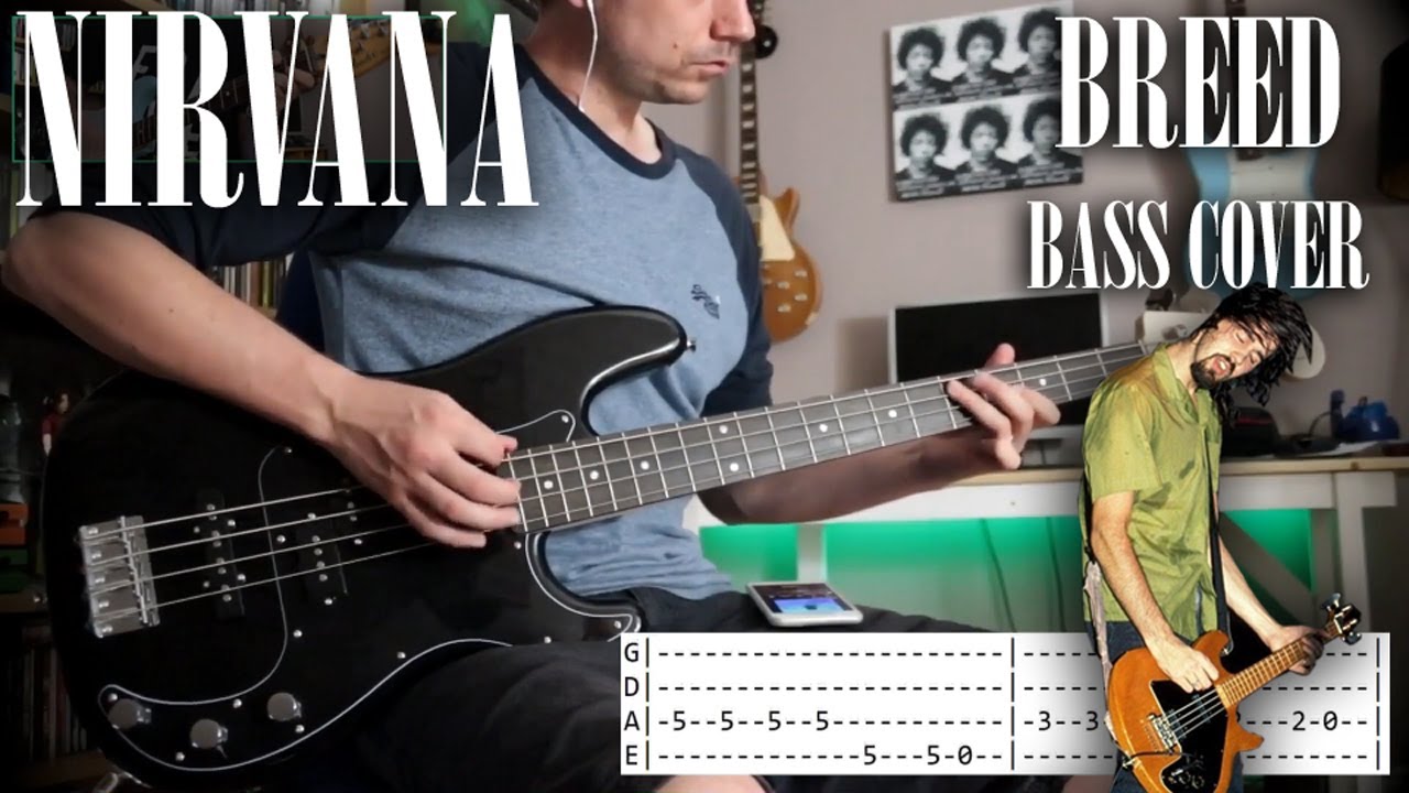 NIRVANA - BREED - Bass guitar cover with tabs