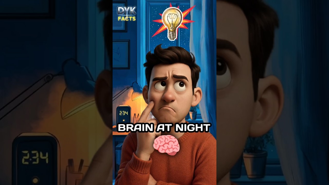 Did you know ? 🧠 Your Brain Gets More Creative at Night! #shortvideo