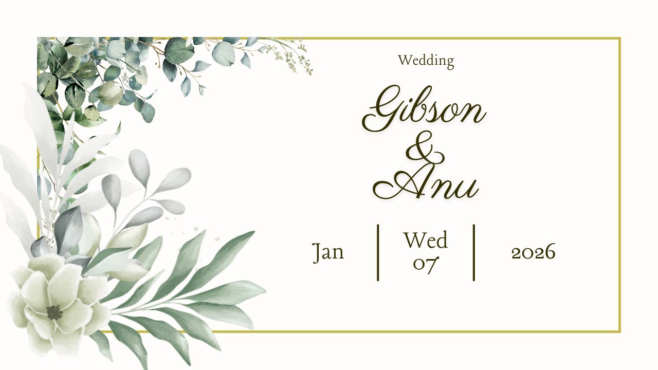 Gibson with Anu Wedding Live Streaming
