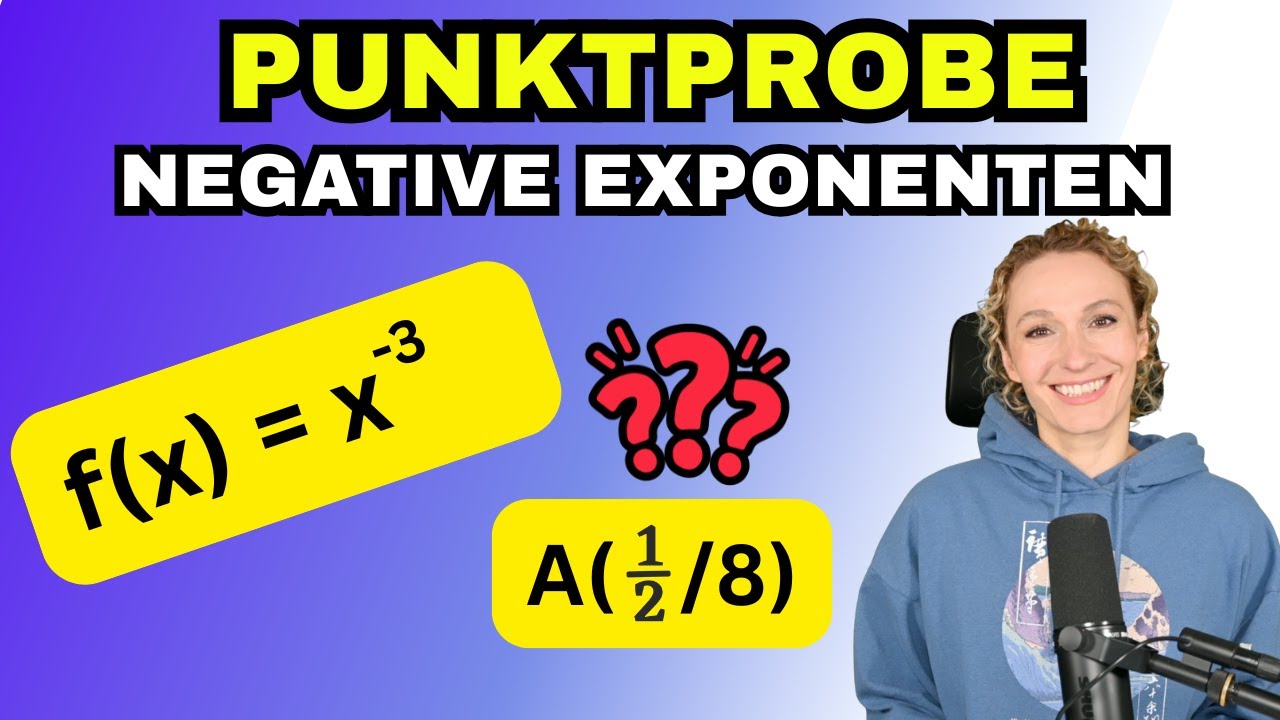Potenzfunktionen: Punktprobe mit negativen Exponenten / einfach erklärt