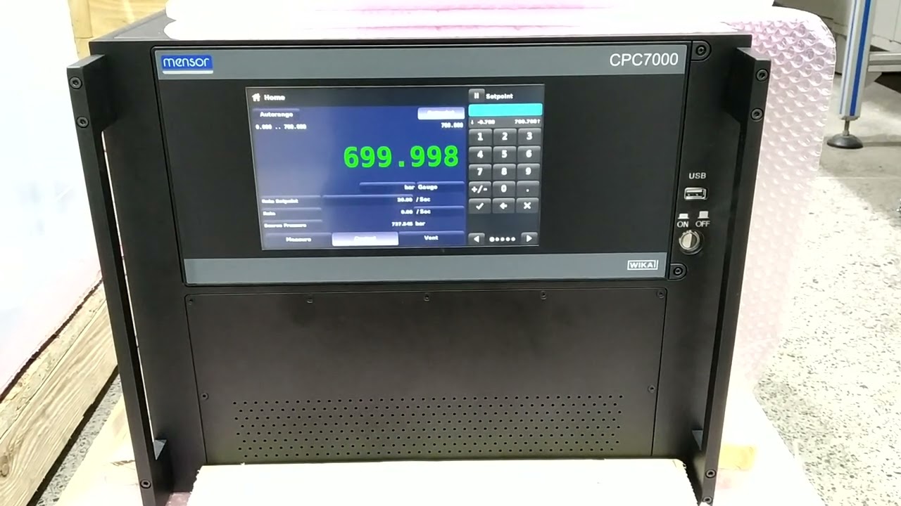 WIKA Pressure Controller CPC7000 (Pneumatic) Controlling 700 bar