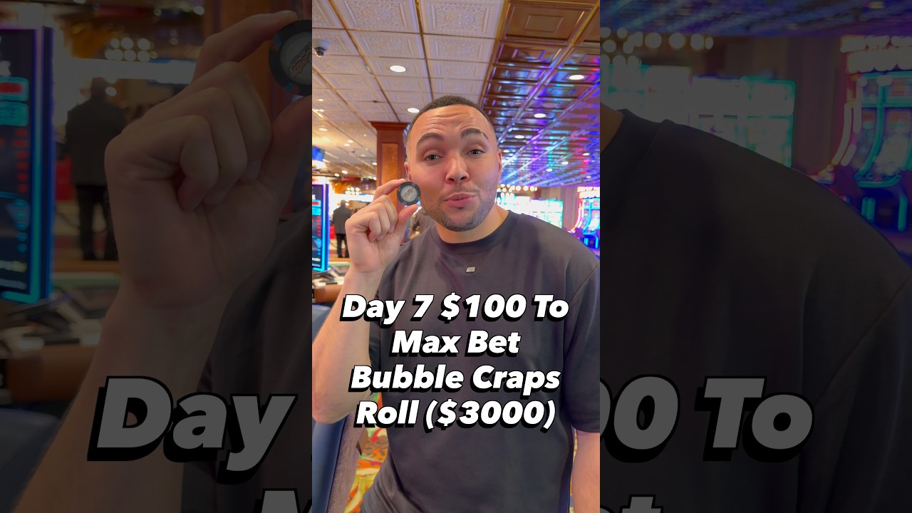 Turning $100 Into A Max Bet Bubble Craps Roll Before 60K Followers!! Day 7!! 