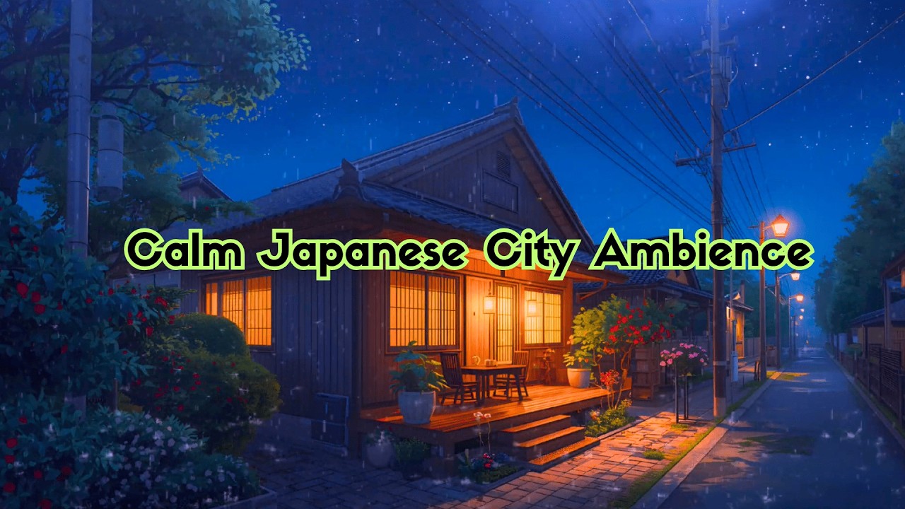 Calm Japanese City Ambience 🌙 Focus Music for Work, Study & Deep Productivity