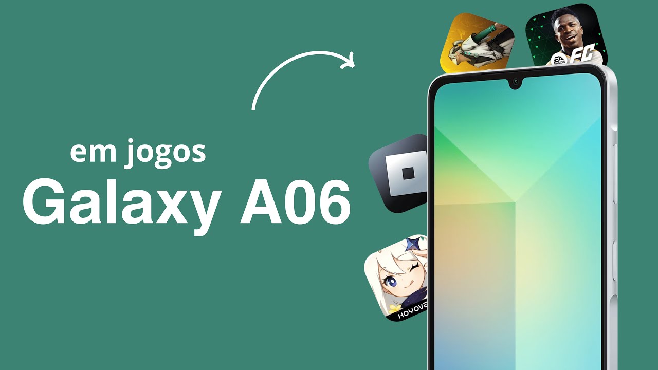 Galaxy A06 é Bom Para Jogos? Teste (Free Fire, Genshin Impact, Roblox, EA FC e Mais)